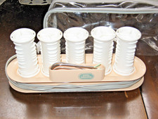 VIDAL SASSOON 5 GRANDES RODILLOS CALIENTES RIZADORES CLIPS *Doble Voltios Viaje por el Mundo