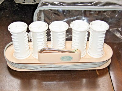 VIDAL SASSOON 5 LARGE HOT ROLLERS CURLERS CLIPS *Dual Volts World Travel