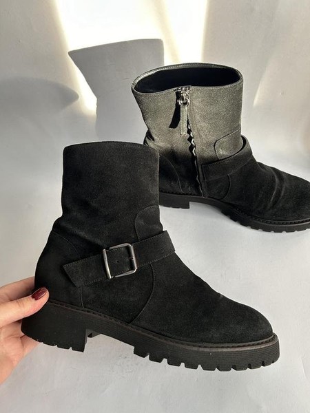 Women Giuseppe Zanotti Boots Black Suede 40