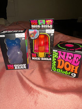 Lot of 3 Schylling NeeDoh Gummy Bear, Nice-Sicle Groovy Glob. Fast shipping