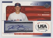 2004 USA Baseball 25-Year Anniversary Signatures Blue Ink Rob Bowen Auto 05cx