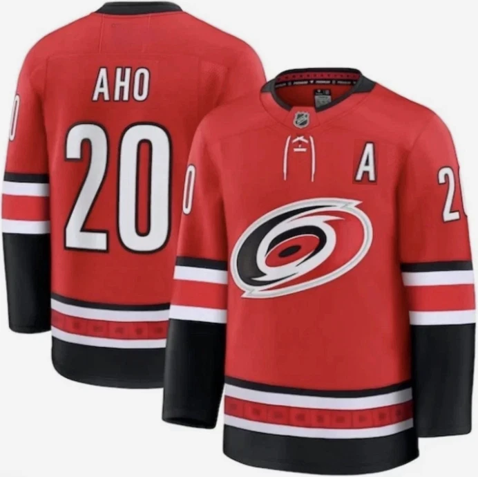 Sebastian Aho Carolina Premium Jersey -Size/Color Options