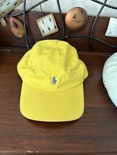NWOT Ralph Lauren Boys Yellow Embroidered Navy Logo Adjustable Cap size 8-20