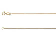18ct Solid Yellow Gold Curb Chain Necklace Diamond Cut 16 18 Inch Unisex Gift