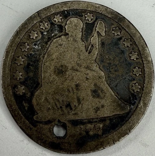 1877 CC Seated Liberty Quarter Exact Coin Imaged #SL276