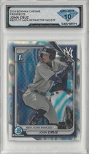 2024 Bowman Chrome JOHN CRUZ #BCP-77 Lava /399 💎 DSG 10 Gem Mint
