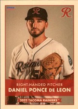 2022 Tacoma Rainiers Choice #22 Daniel Ponce De Leon Anaheim California CA Card