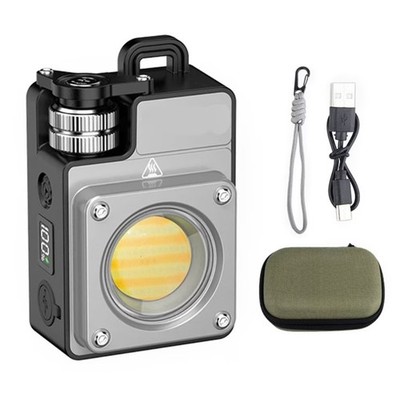Rechargeable Magnetic Work Light Inspection Lamp Portable Camping Lamp Silver