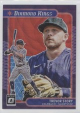 2021 Panini Donruss Optic Diamond Kings Red Wave Prizm Trevor Story #29 06ee