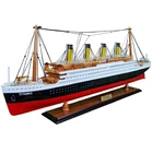 RMS Titanic Model Cruise 23" 60cm, Wooden Titanic Model Ship With golden Lights