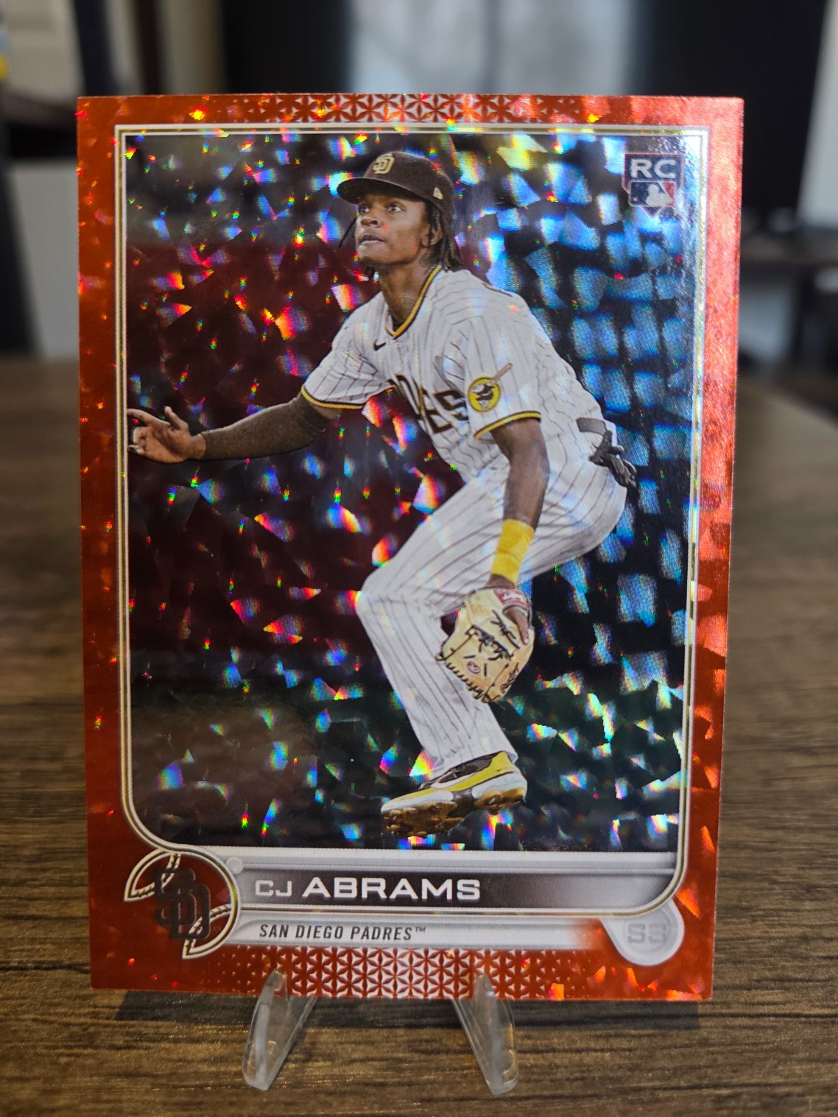 2022 CJ Abrams Topps Update Orange Foil RC #US34 SN 011/299