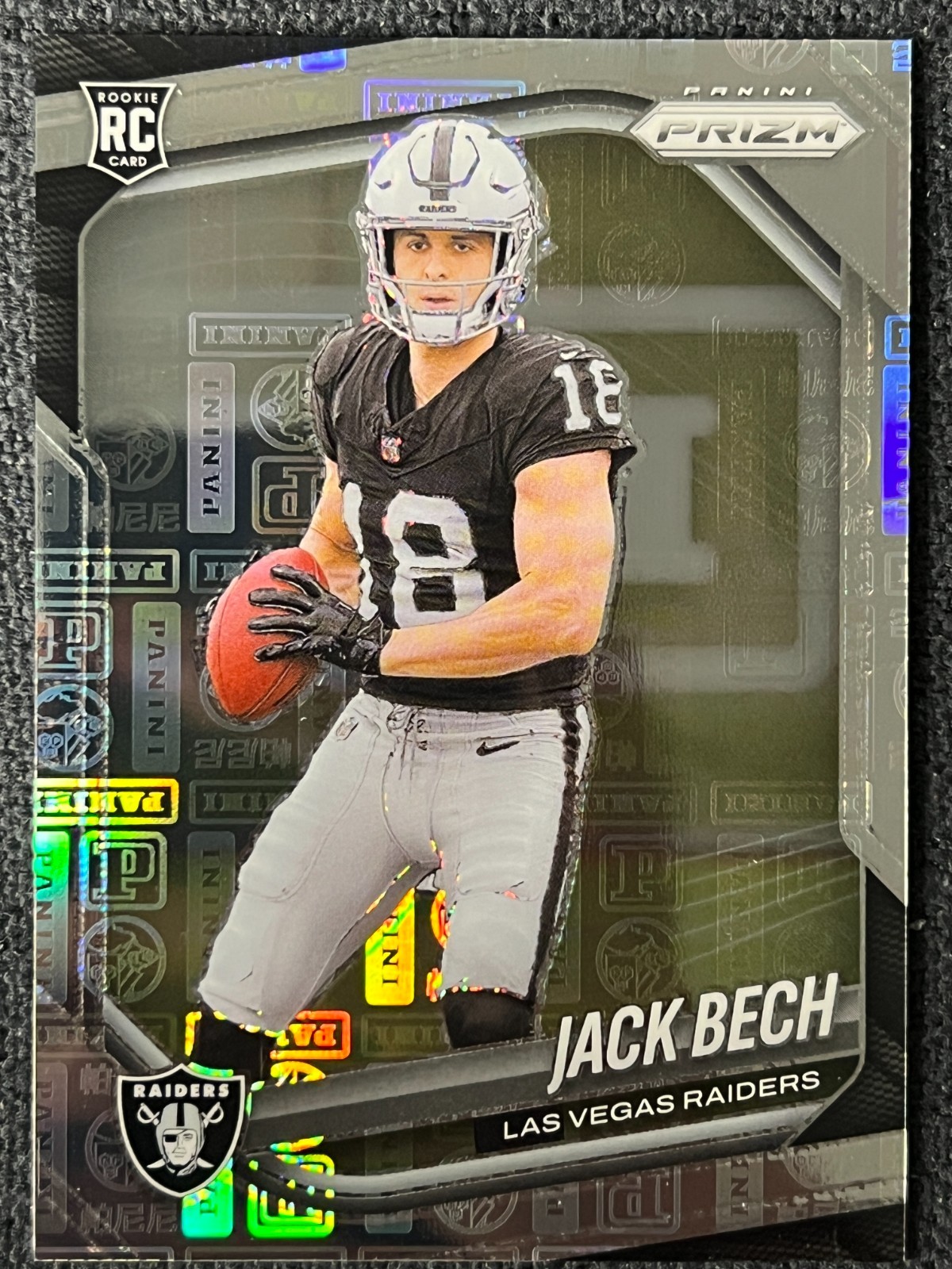 2025 Panini Prizm Panini Logo #346 Jack Bech RC Rookie 05/20 Raiders