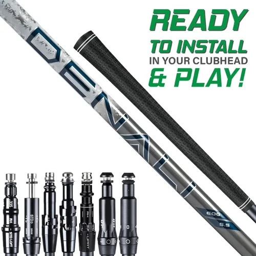 Project X True Temper Denali Charcoal Driver Shaft w/Adapter & Grip Installed