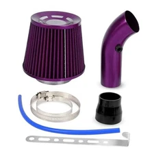 3'' Cold Air Intake Kit Aluminum Automotive Cold Air Intake Pipe Filter Purple