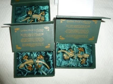 Green Tree Gecko Lizard Golden Pond Collection Set of 3 Ceramic