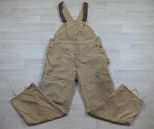 Vintage 60s Carhartt Firm Duck Carpenter Bib Overalls 36x28 Workwear 6FB USA
