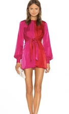 House of Harlow 1960 X Revolve Women's Colorblock Pink Red Lotta Dress Sz Large