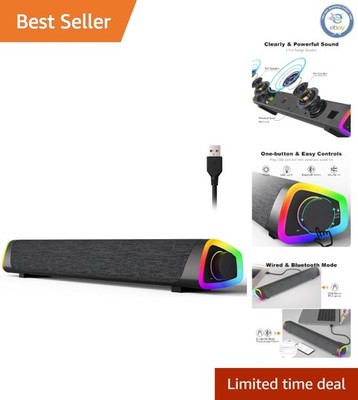 Multifunctional R30 Plus Bluetooth Soundbar - Vibrant LED Lights & Touch Control