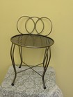 Vintage Metal MCM Hollywood Regency Low Back Vanity Boudoir Stool — photo 8