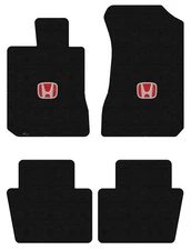 Lloyd Luxe Front & Rear Mats for '80-83 Honda Civic w/Red on Black Honda H