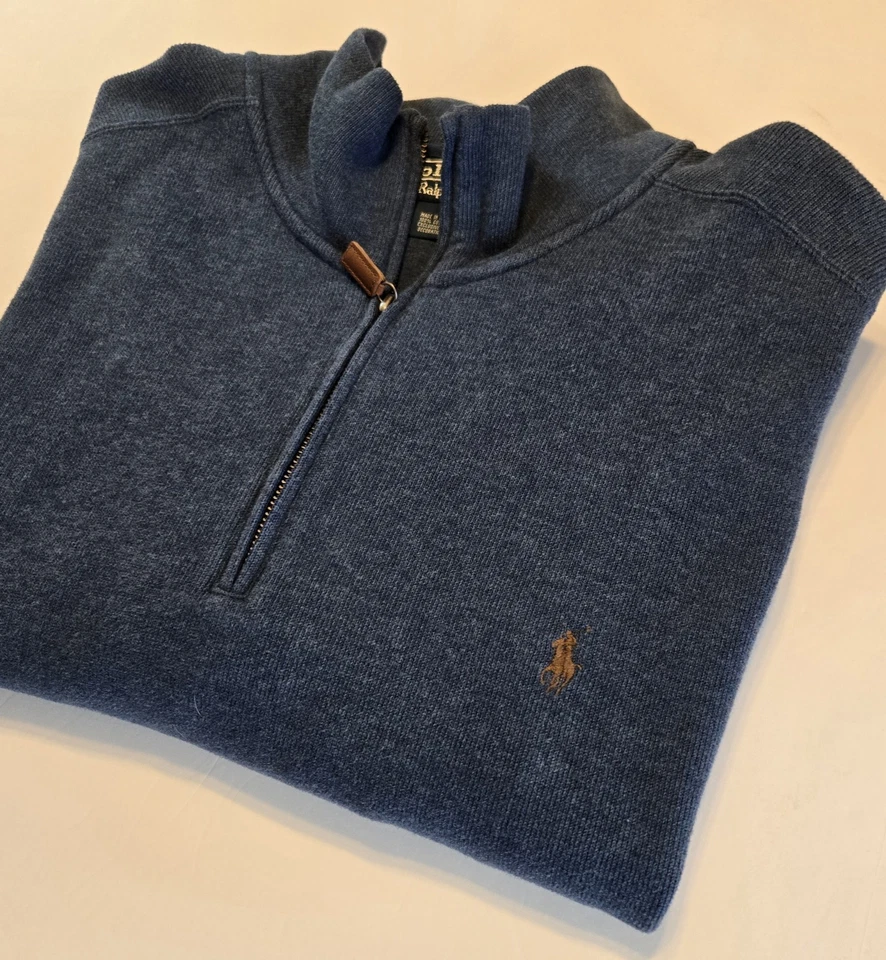 Polo Ralph Lauren Fleece Sweater Men's 2XB 1/4 Zip Pullover Sweatshirt BIG XXL - Image 3 of 4