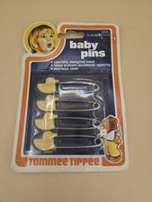 Vintage Tommee Tippee Baby Diaper Pins Yellow Ducks