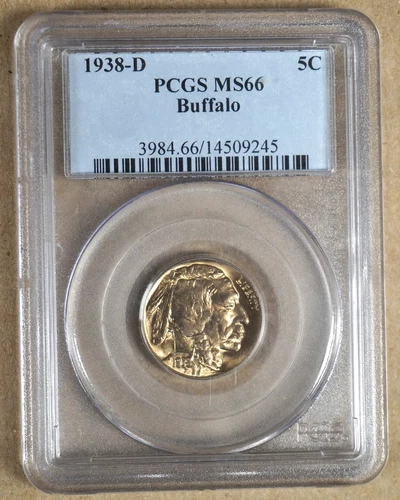 1938-D BUFFALO NICKEL PCGS MS66 509245