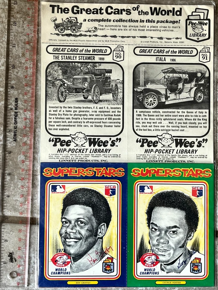 Banco de tarjetas de béisbol 1975 Cincinnati Reds Pee Wees Superstars, Pérez, casi nuevo/como nuevo Foto 2 de 4