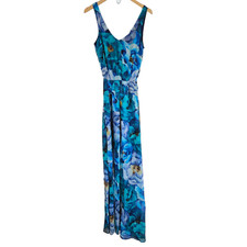 Show Me Your Mumu Kendall Maxi Dress Gown Blue Magnolia Women's Small