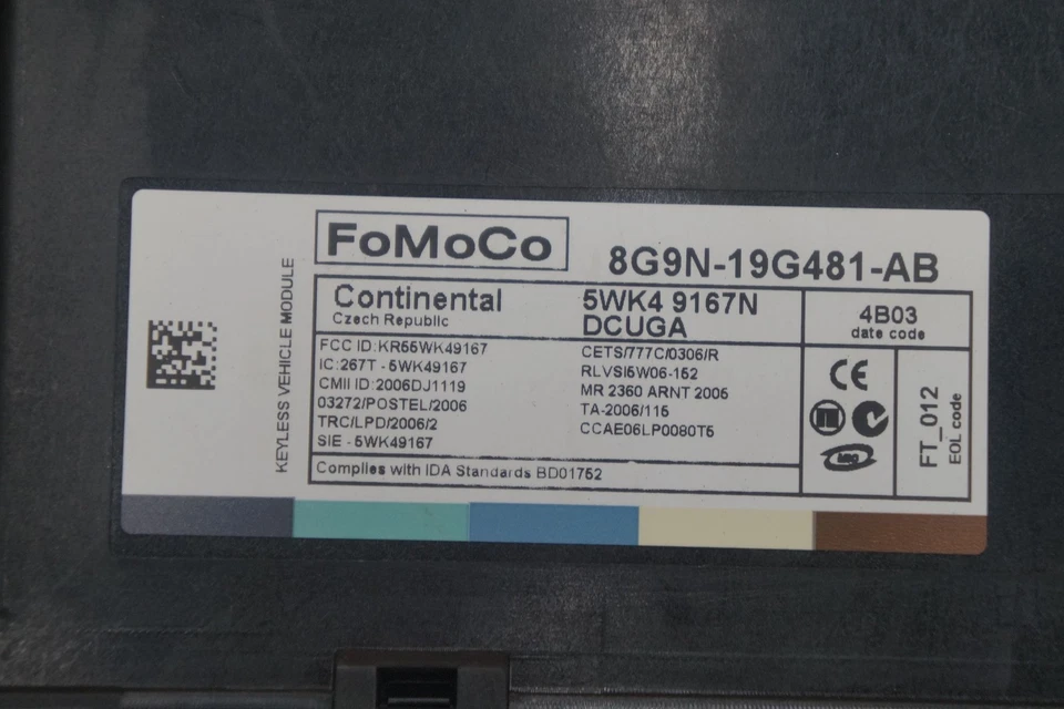 Módulo de entrada sin llave con bloqueo de robo C2P22550 8G9N-19G481-AB Jaguar XK XKR 11-15 Foto 4 de 4