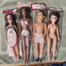 Lot of 4 Fibre Craft Dolls; 15 Classic x 2, 17 Hollywood, 16 Male