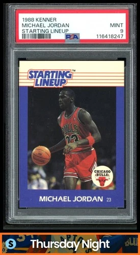 1988 KENNER STARTING LINEUP CARDS MICHAEL JORDAN MINT PSA 9