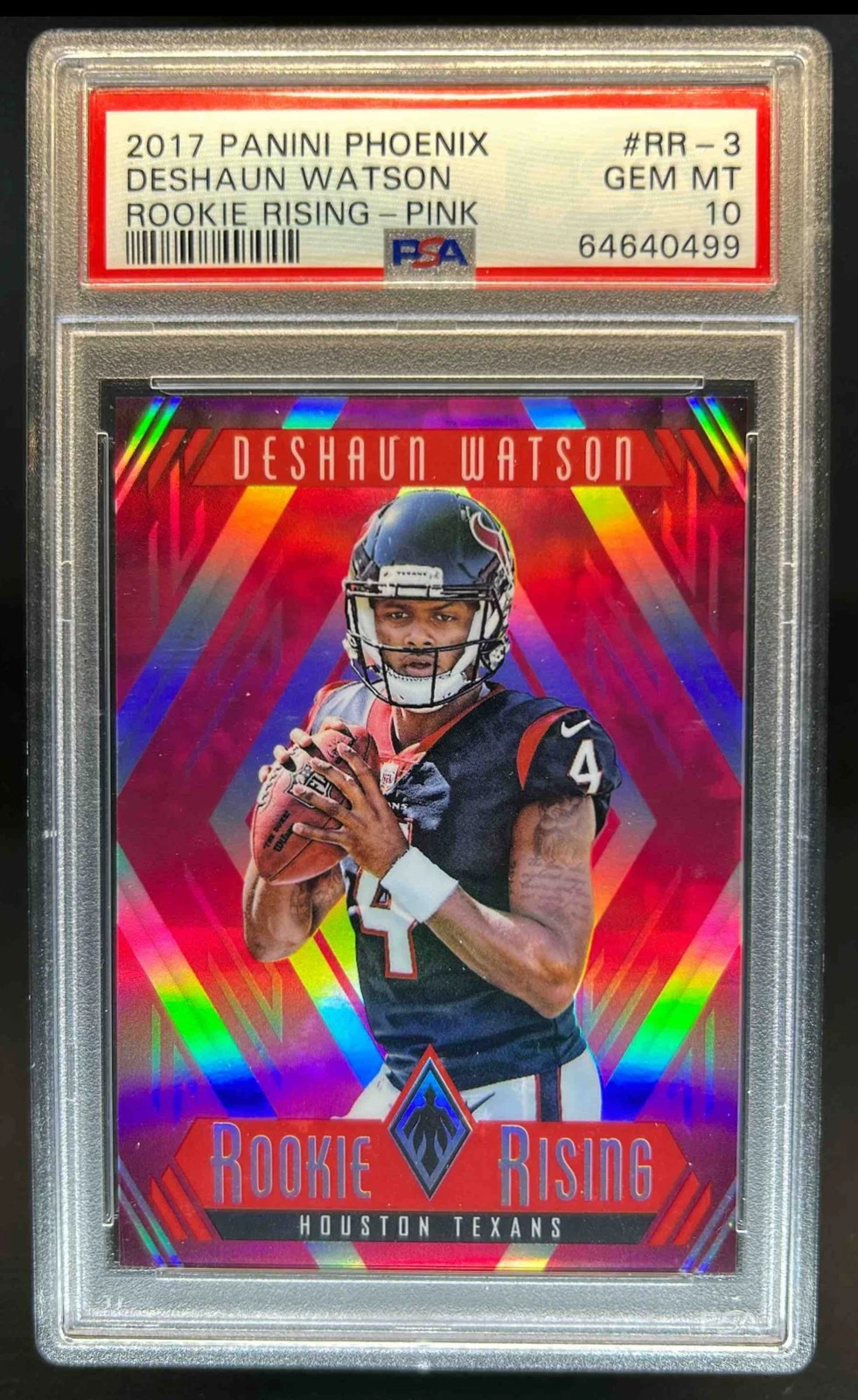Deshaun Watson Panini Phoenix Rookie Rising #RR3 Pink