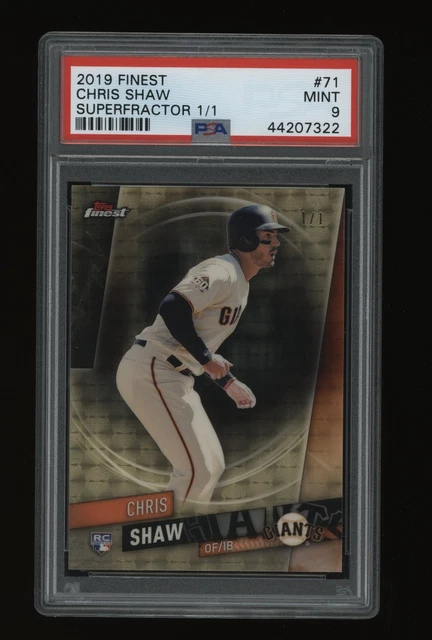 2019 Finest #71 Chris Shaw SuperFractor #1/1 PSA 9 MINT