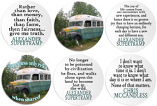 Alexander Supertramp Chris McCandless Magic Bus - 6 Pack Circle Stickers 3 Inch