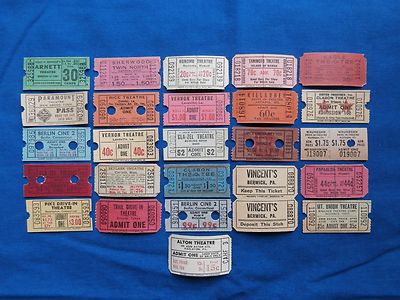 Vintage Movie & Drive-In Theatre Tickets *** $1.00 Each You Choose