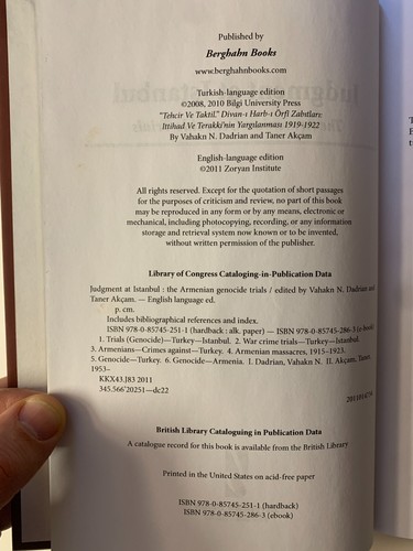 Judgment At Istanbul by Vahakn N. Dadrian & Taner Akçam (Hardback) (NEW) - 第 4/9 張圖片