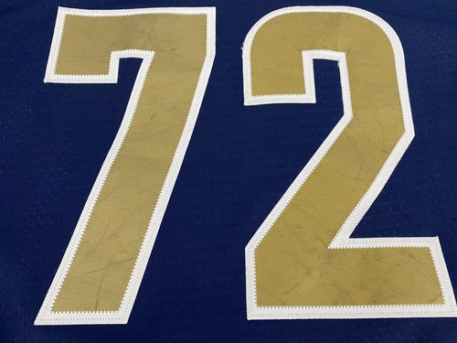 Men's CHRIS LONG #72 St. Louis RAMS Reebok Blue Sewn Jersey XXL - Picture 9 of 11