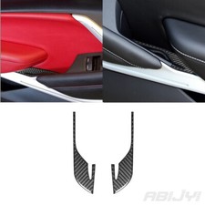 2Pcs Kohlefaser Innentür Armlehne Abdeckung Verkleidung für Chevrolet Camaro