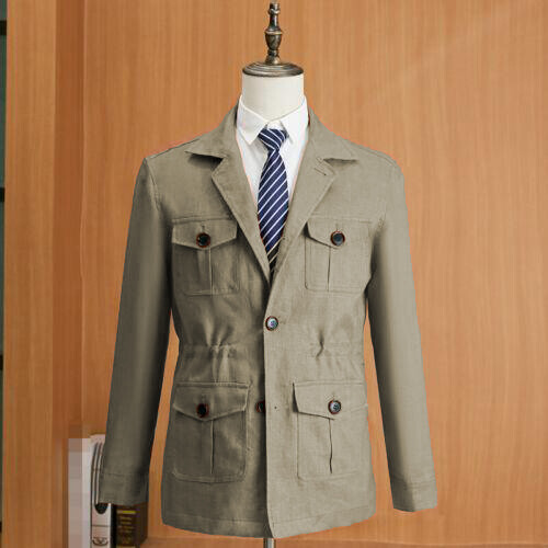 Plage LINEN サファリ ジャケット タグ付き A405-18_11I71_R34-GREY_1200x.