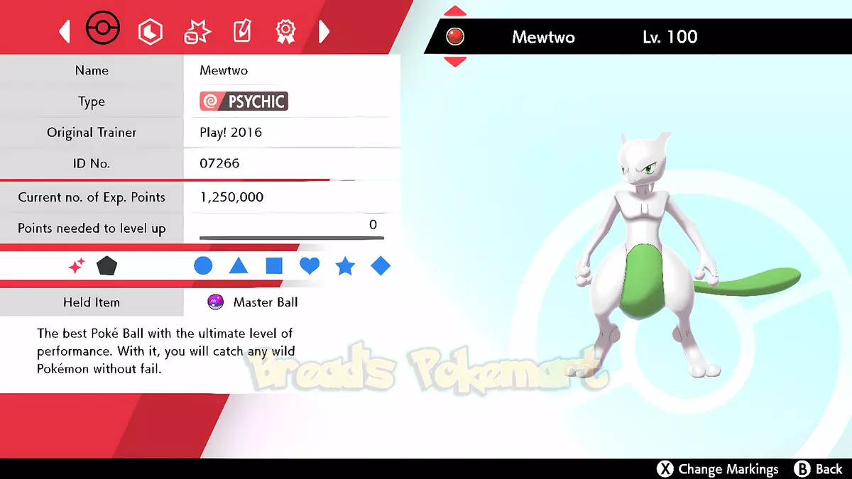 Mewtwo • Competitive • 6IVs • Level 100 • Online Battle-ready