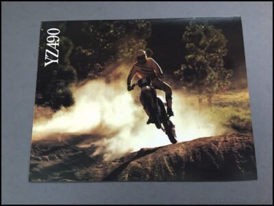 1982 Yamaha YZ490 Motorcycle Dirt Bike Vintage Sales Brochure