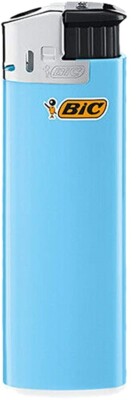 10 BIC Maxi J38 Hell Blau Electronic Feuerzeug Kindersicherung Original