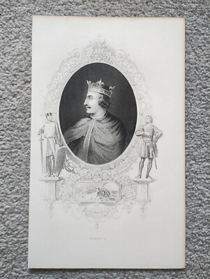 King Henry I - Antique Print - 1859