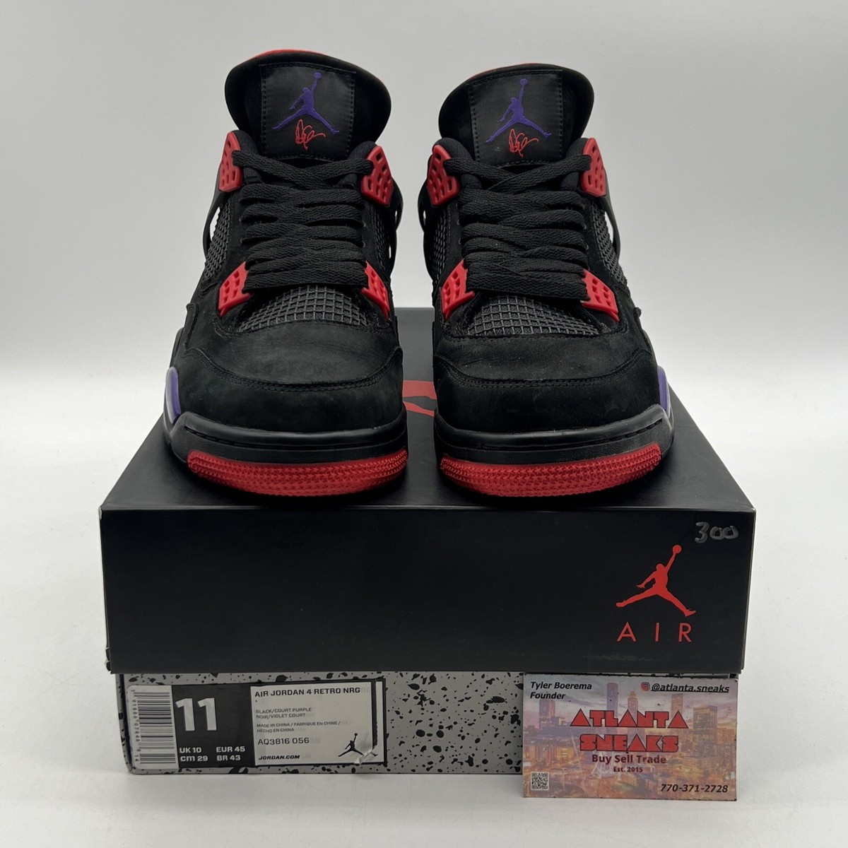 Size 11 - Air Jordan 4 Retro NRG Raptors - Drake Signature Size 11 - Air Jordan 4 Retro NRG Raptors - Drake Signature