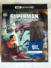 Superman Man of Tomorrow 4k Ultra HD Blu Ray Best Buy Exclusive Gift Set Figure