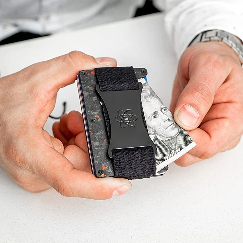 ROSSM RFID Wallet for Men - Rigid Slim Minimalist Card Holder - Forged Ruby - Image 2 of 4