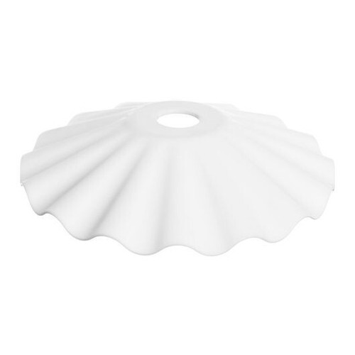 Piatto bianco 2 pz paralume plastica ondulato sospensione lampadario E14 25 cm - Imagen 8 de 8