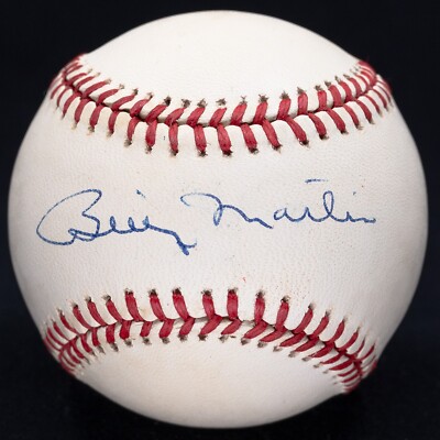 Billy Martin Signed Official American League Baseball JSA LOA