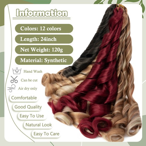 24" Darling Empress French Curl Braids Loose Curly Pre Stretched Twist Extension - Picture 3 of 27